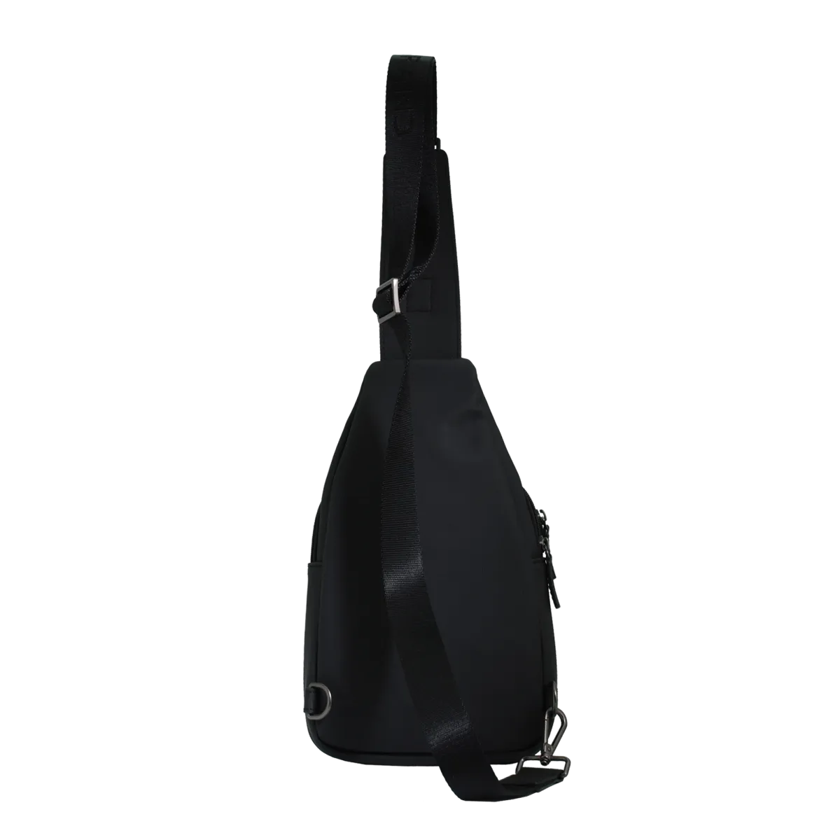 Body bag noir et gris en synthétique touché peau de pêche